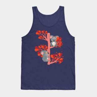 Couple of koalas with hearts tree Tank Top